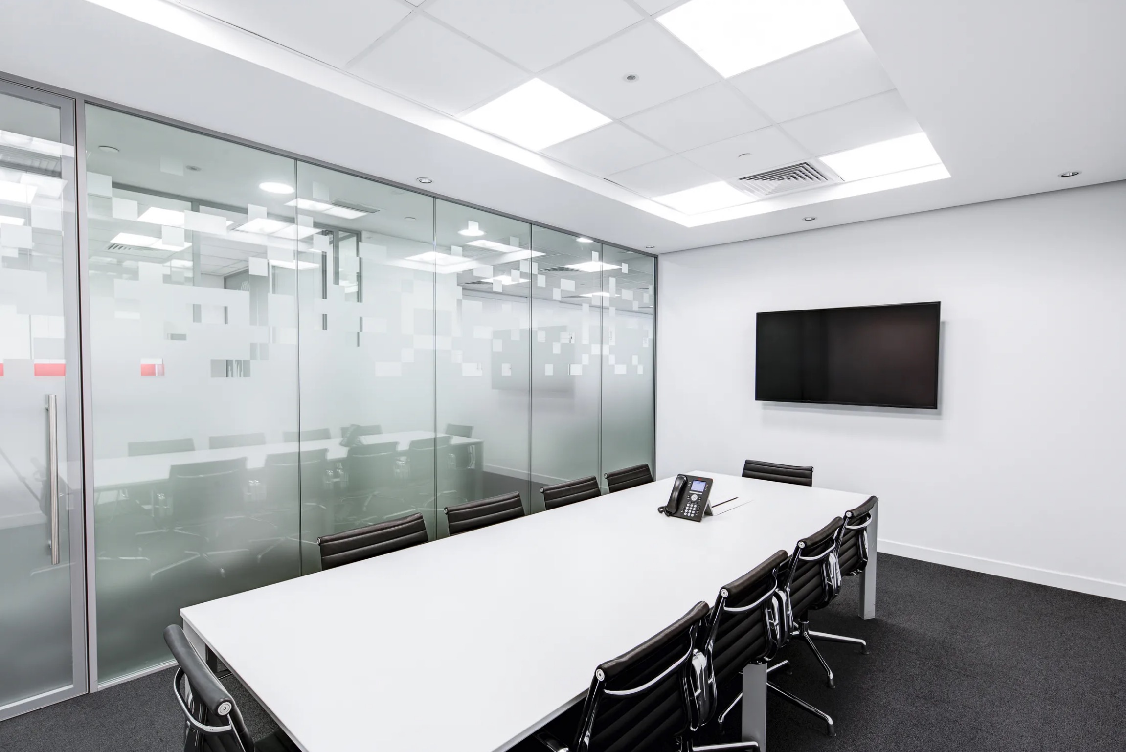 A conference room that appears to be clean